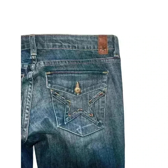 Peoples Liberation Denim Janine Flare Blue Jeans Women’s Size 28 Embroidered - Picture 12 of 12